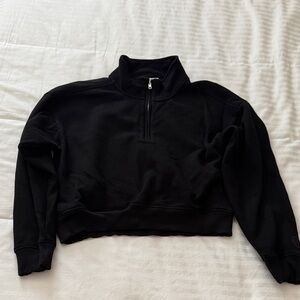 Victoria’s Secret PINK Black Quarter-Zip Pullover